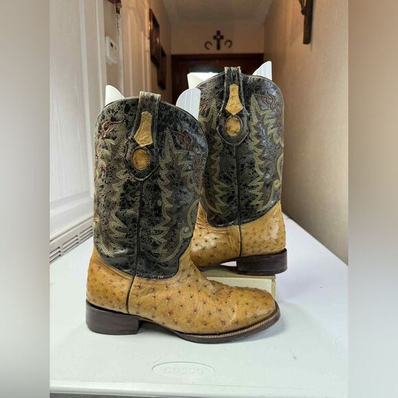 Rios of Mercedes Other - Used Men's Genuine Full Quill Ostrich Square Toe Boots Sz 29 / US 10.5